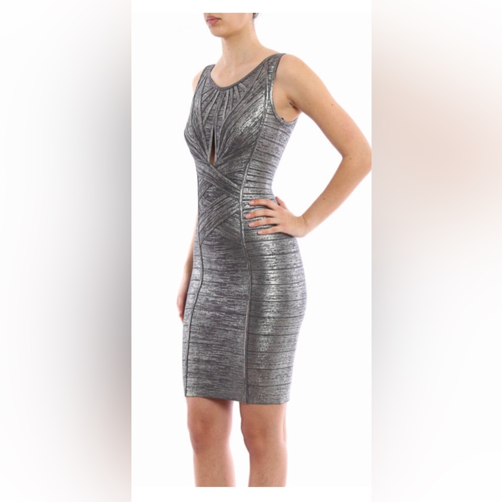 Herve leger metallic foil dress - Picture 2 of 10